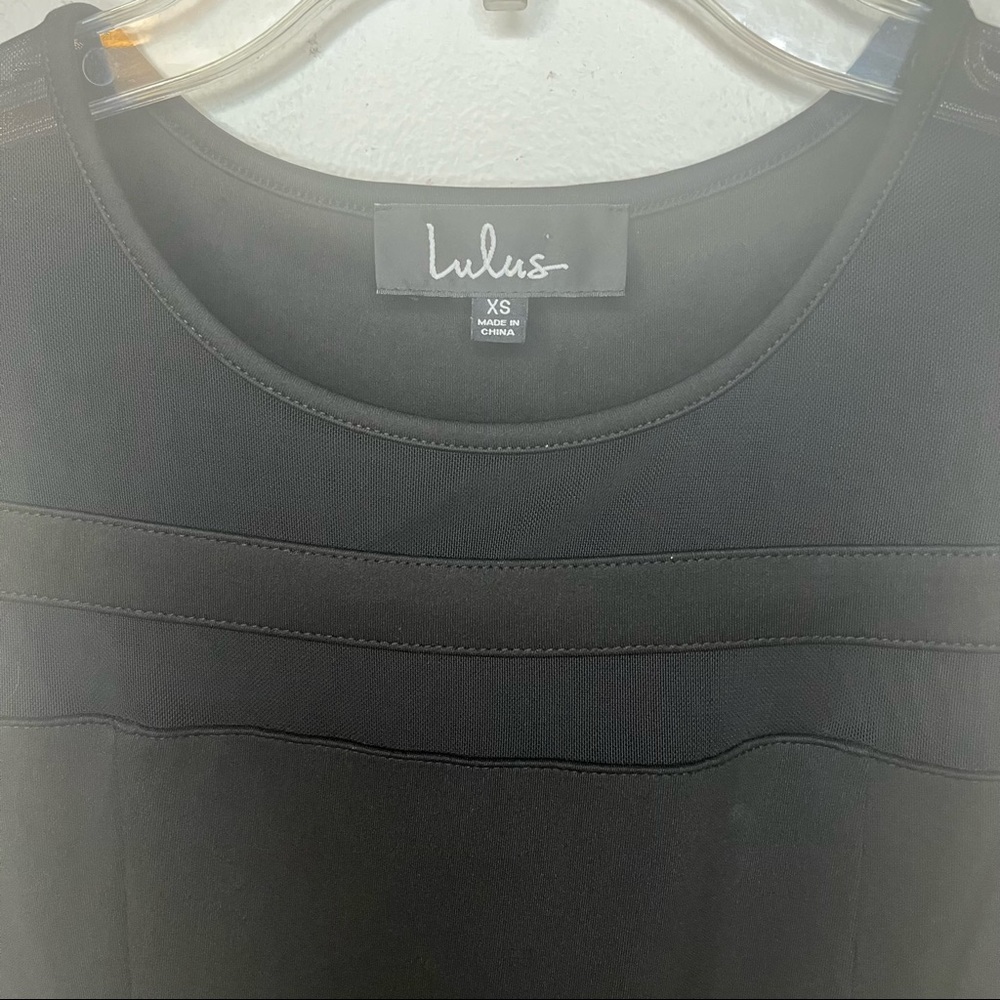 LULU’S Sheer Determination Black Mesh Skater Dress - Picture 11 of 16